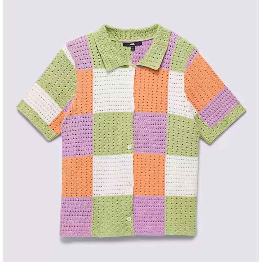 Vans Checker Short Sleeve Sweater XL